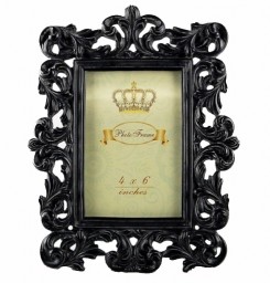 Photo Frame Antique Look Black 4" x 6" 