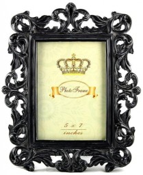 Photo Frame Antique Look Black 5" x 7" 