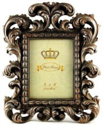 Photo Frame Antique Brass Look 4" x 6" 