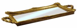 Zara Gold Tray With Mirror Base