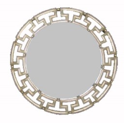 Manhattan Round Silver Mirror 103cm 
