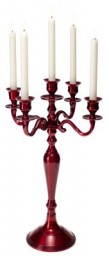 Renaissance Candelabra Red 49cm