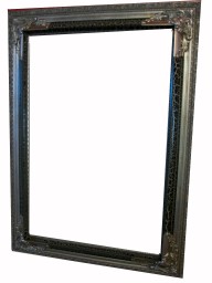 Camelot Mirror - Silver and Black 84cm x 114cm
