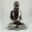 Silver Sitting Buddha 30.5cm