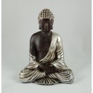 Sitting Buddha with Simple Silver Robe 21cm