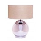 Empire Chrome Base with Sand Linen Shade
