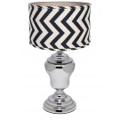 Mini Murdoch Lamp Base with Chevron Small Drum Shade