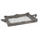 Isabella Silver Tray With Mirror Base