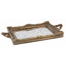 Isabella Gold Tray With Mirror Base