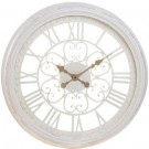 Phillipe White Washed Metal Clock 62cm