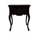 Amelia French Louis XV Nightstand in Black 1 Drawer