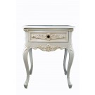 Amelia French Louis XV Nightstand in Antique White 1 Drawer