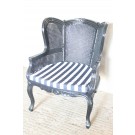 French Bergere Armchair with Rattan Back