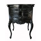 Amelia French Louis XV Nightstand in Black