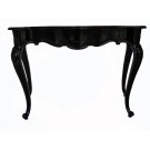 French Console Table with Carving in Black